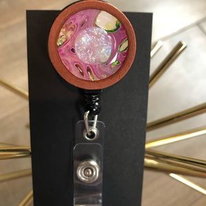 Retractable Nametag Badge Holder Lanyard Handmade